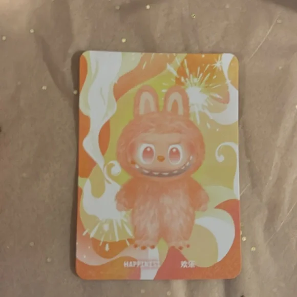 Pop Mart Big Into Energy Figurine Pop mart Labubu NWt Happiness  Plush - Picture 2 of 7